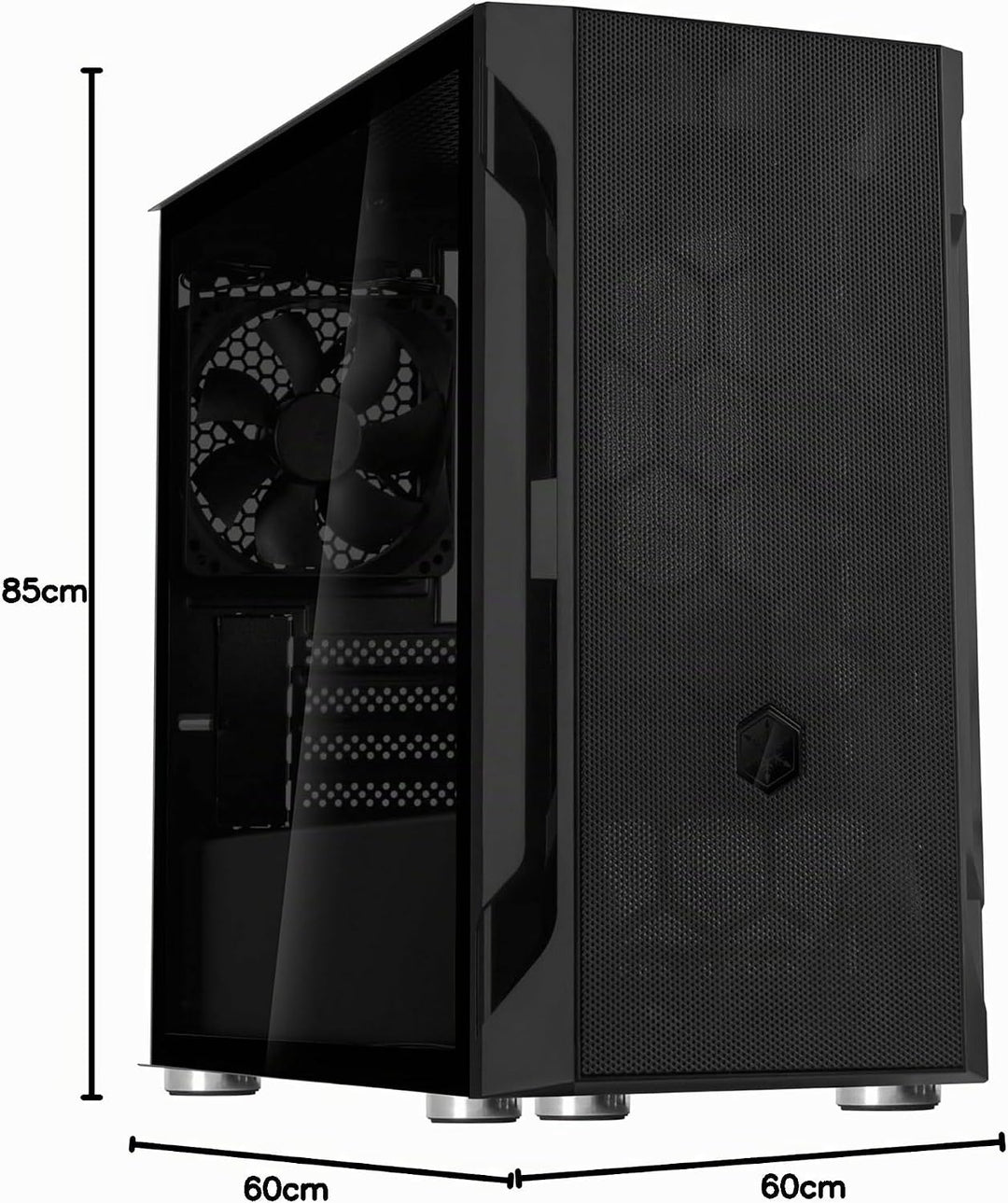 SilverStone Technology FARA H1M, Micro-ATX, Stahlgitter, Hartglas-Seitenblende, Kunststoff, Stahlgeh