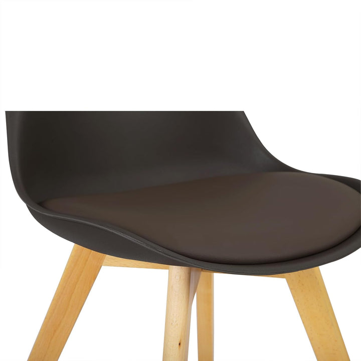 WOLTU BH29br-2 2 x Esszimmerstühle 2er Set Esszimmerstuhl Design Stuhl Küchenstuhl Holz, Braun 2er S