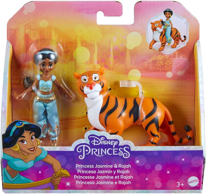 DISNEY Prinzessin Jasmin und Rajah - Bewegliche Puppe und Tigerfigur aus dem Film Aladdin, Jasmins u