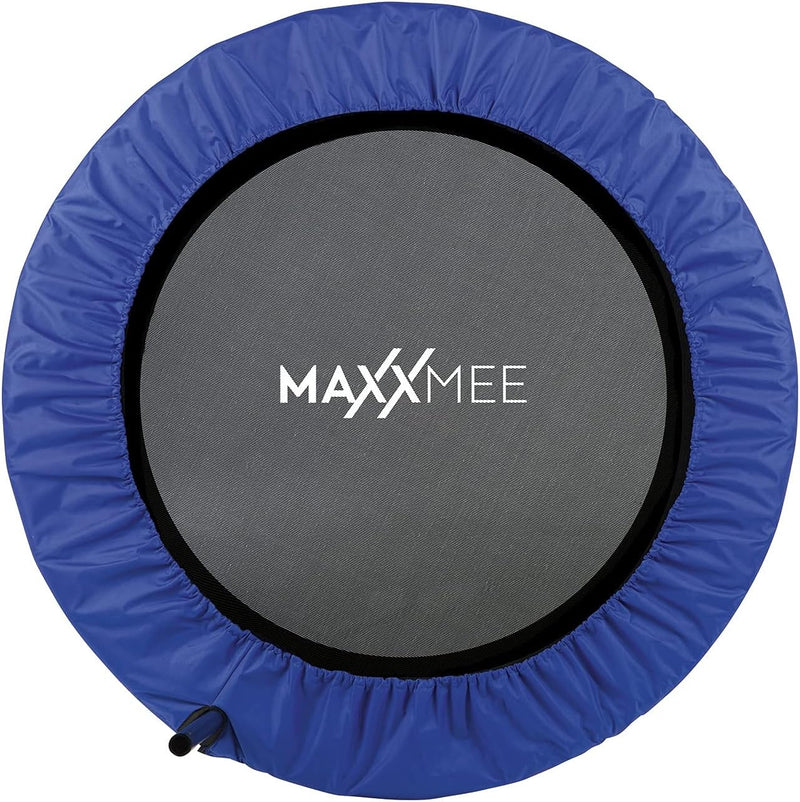 MAXXMEE Fitness Trampolin | Höhenverstellbarer Haltestange | Schnell und Leicht auf- und abbaubar -