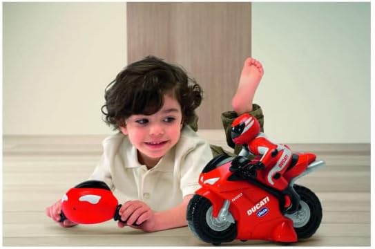 Chicco Ducati 1198 RC Motorrad mit Intuitiver Funkfernsteuerung, Ferngesteuertes Motorrad mit Hupe u