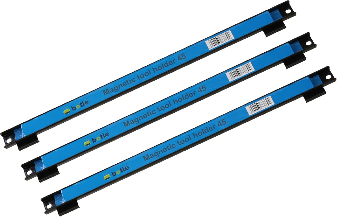 botle 3 x Magnetleiste Werkzeug Metallstreifen Länge 45 cm Schwarz Werkzeughalter Starker Magnet, Fü