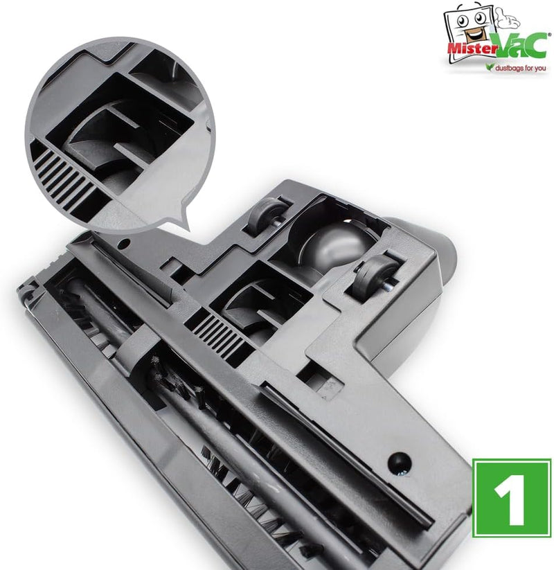 MisterVac Staubsaugerdüse Bodendüse Turbodüse Ersatzdüse kompatibel mit TecTro VC 181,14491603