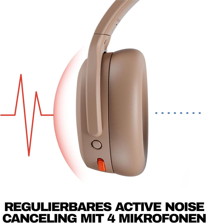 Skullcandy Crusher ANC 2 Wireless Bluetooth Over-Ear-Kopfhörer, Multisensorischem Bass, Active Noise