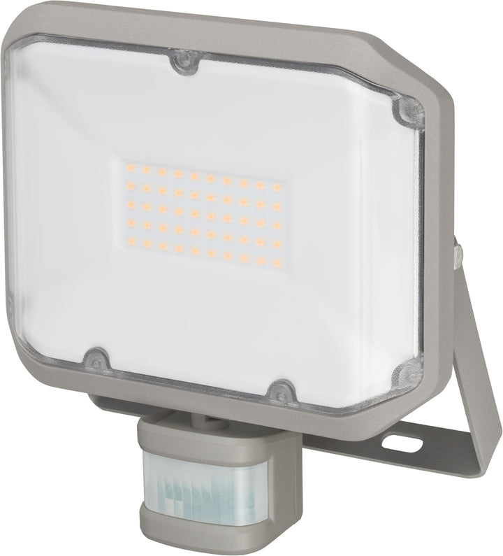 Brennenstuhl LED Strahler AL 3050 mit PIR (30W, 3110lm, 3000K, IP44, LED Fluter zur Wandmontage mit