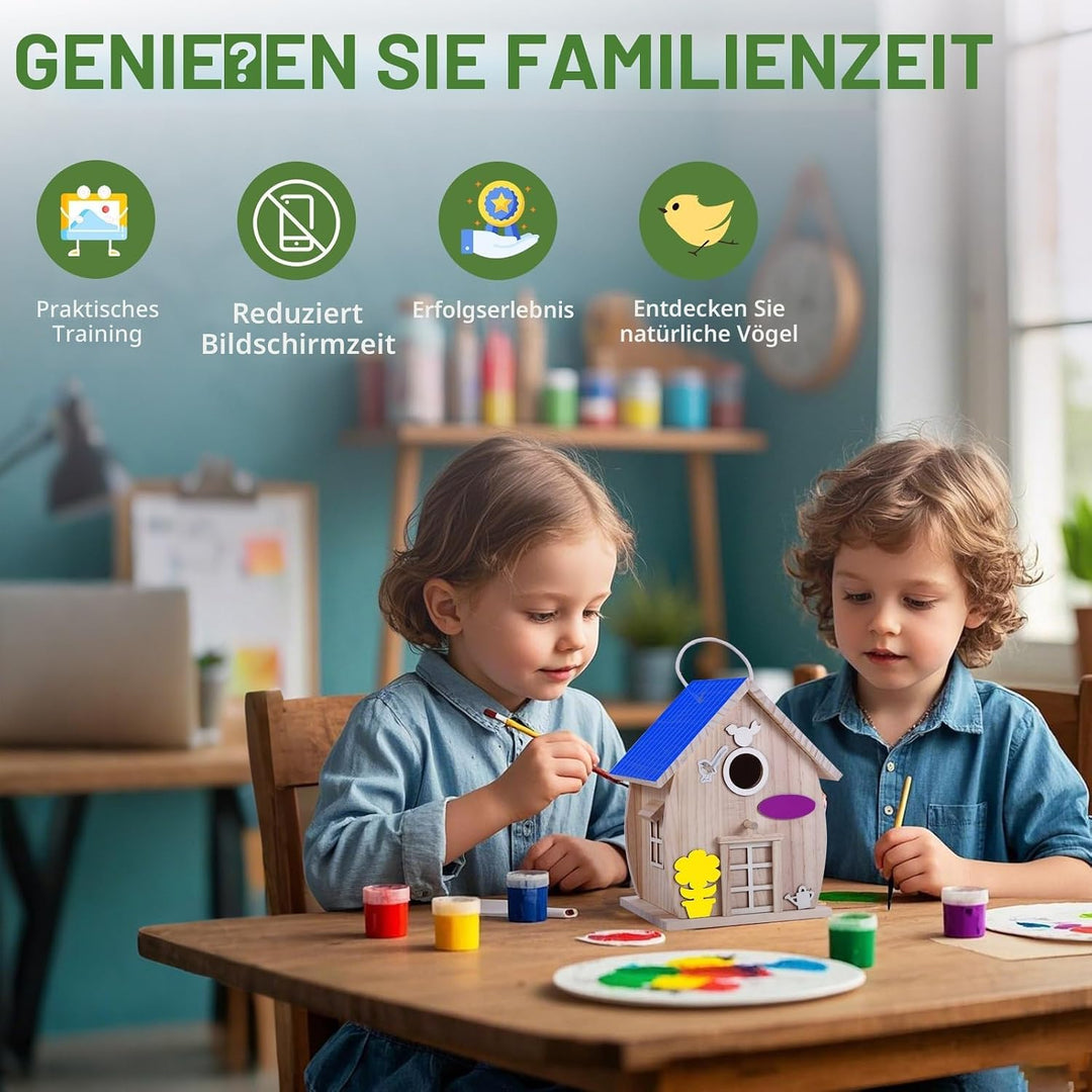 Vogelhaus-Set aus Holz zum Selbermachen, für Erwachsene zum Bauen, Outdoor-Holzbearbeitung, Basteln,