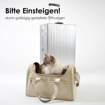 LucyBalu® Designer Katzentransporttasche | Tragetasche für Katzen mit Fenster | Katzentasche zum Kat