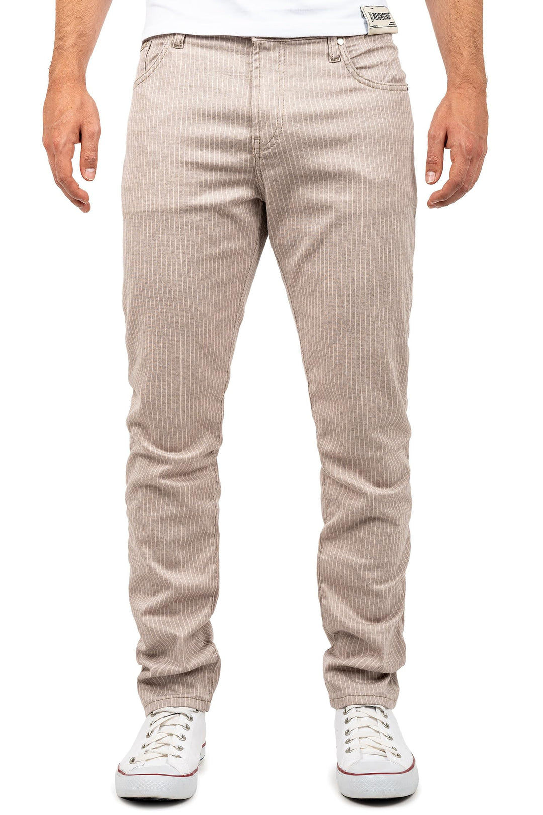 Cipo & Baxx Herren Slim Fit Hose Stoffhose im modernen Look 31W / 32L Beige - 02, 31W / 32L Beige -
