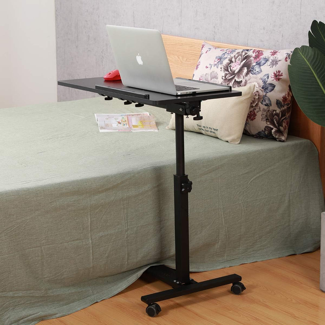 QQ-8A Rolling Laptop-Tischwagen schwarz, Schwarz
