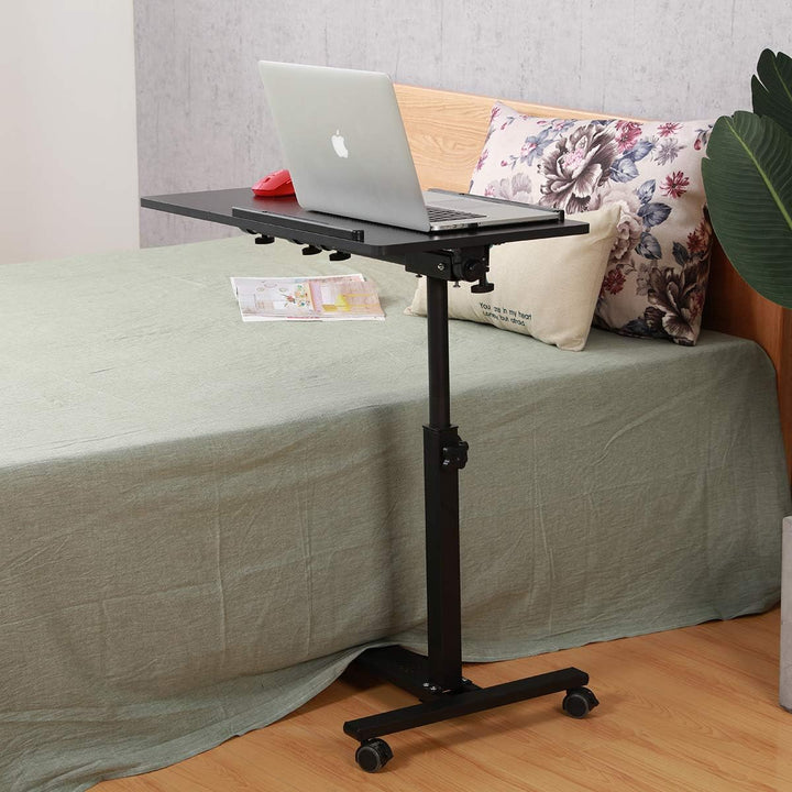 QQ-8A Rolling Laptop-Tischwagen schwarz, Schwarz