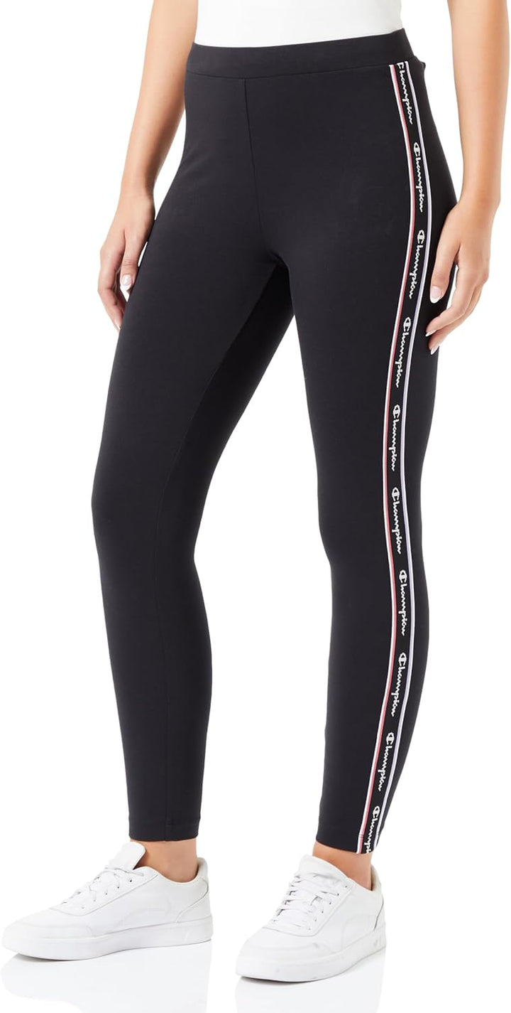 Champion Damen Leggings XS Schwarz, XS Schwarz