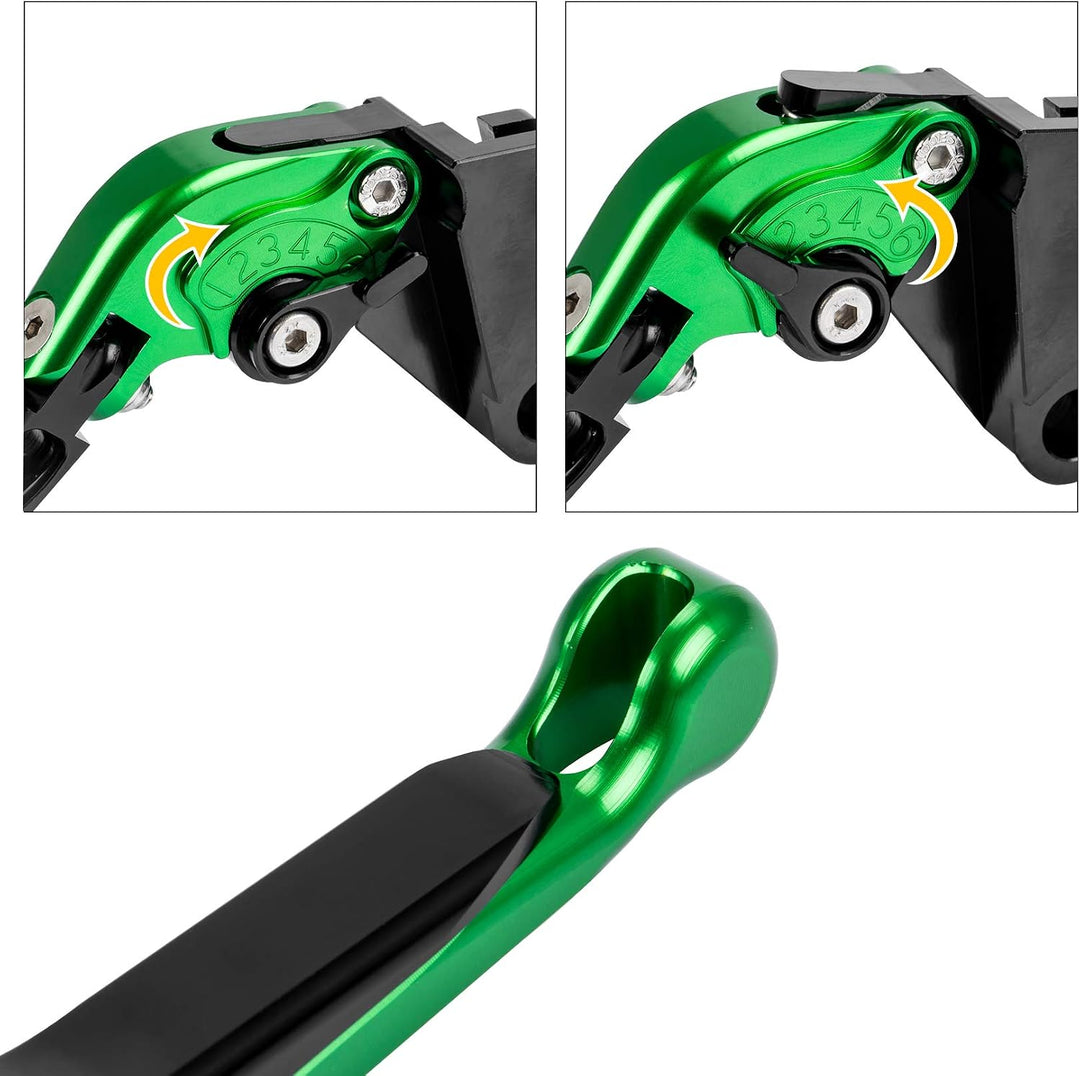 psler Motorrad Bremshebel Kupplungshebel, 1 Paar Hebel Länge 185 mm / 7,28 Zoll Kupplungs und Bremsm