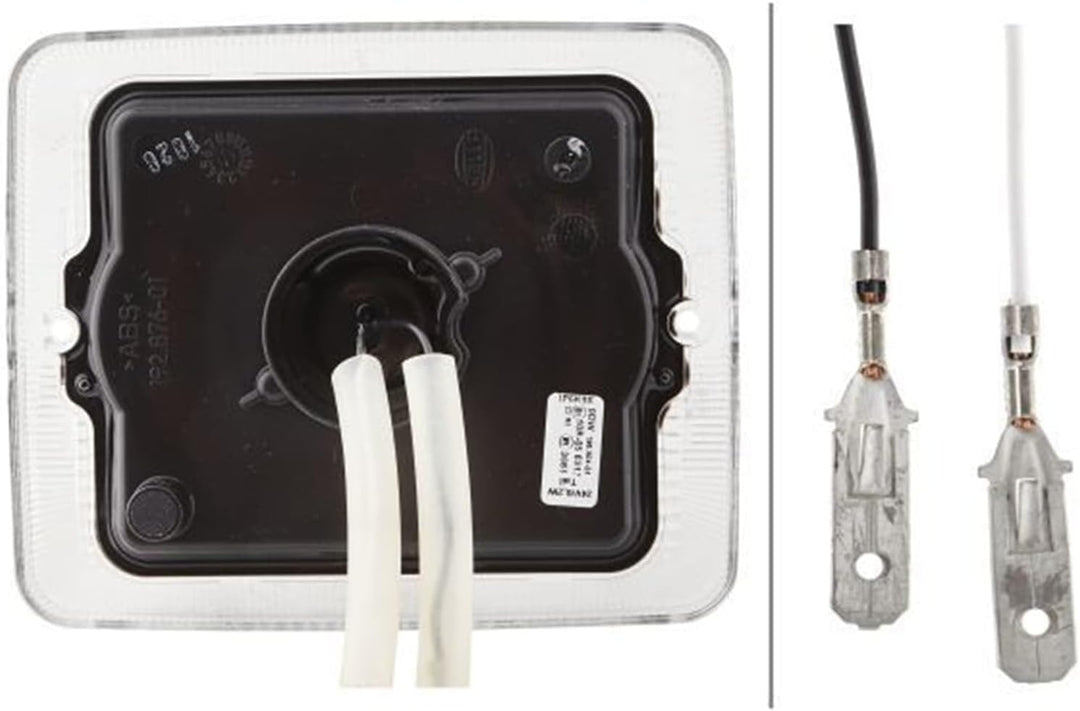 HELLA - Schlussleuchte - LED - 24V - Einbau - Lichtscheibenfarbe: rot - Kabel: 100mm - Stecker: Flac