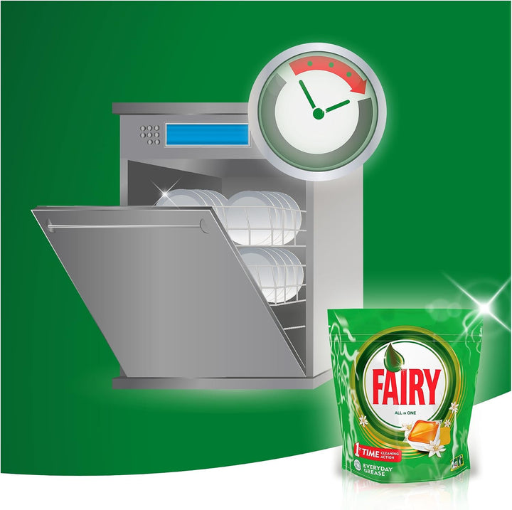 Fairy Todo En 1 Naranja Lavavajillas 60 Cápsulas