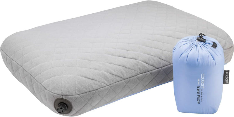 Cocoon Kopfkissen/Reisekissen Air Core Pillow Ultralight - 40x55cm Light Blue/Grey 1 Stück (1er Pack