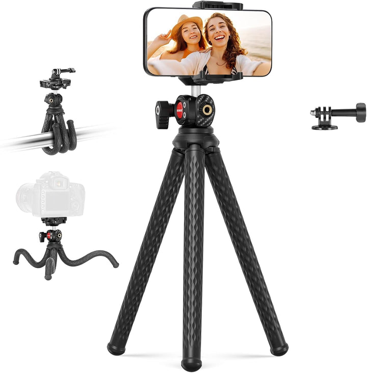 NEEWER Stativ Flexibel Fernbedienung Mini Kamera Handystativ mit Handy Halterung, Action Kamera Adap