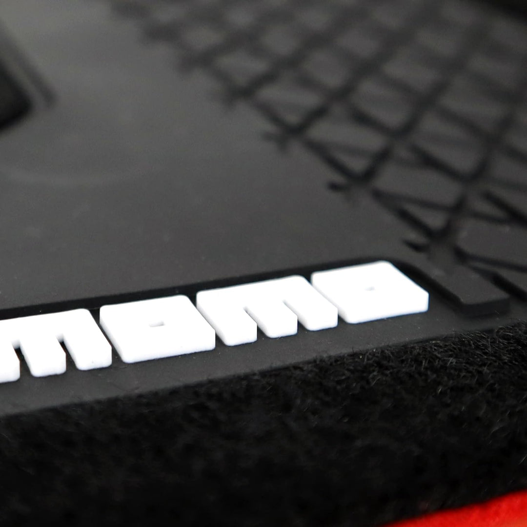 MOMO KOMPLETT-SET 4 STÜCK UNIVERSAL-AUTOFUSSMATTEN SCHWARZ/ROT SCHWARZ AND ROT SCHWARZ AND ROT 7BR,