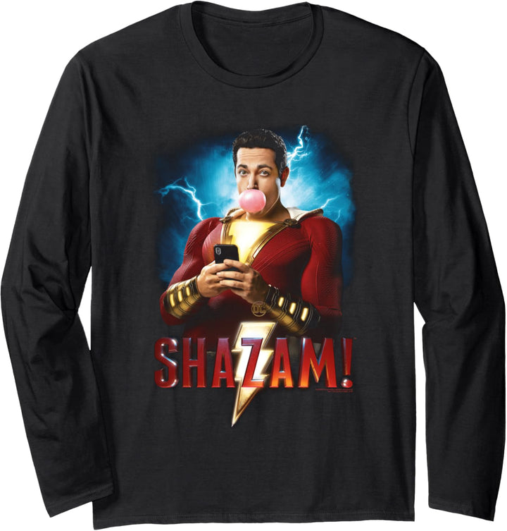 Shazam Movie Poster Langarmshirt