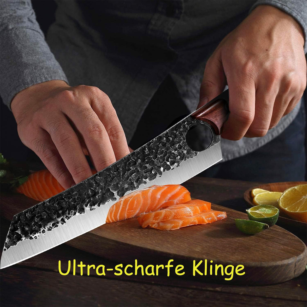 Purple Dragon Kochmesser, Profi Küchenmesser Messer Chefmesser Allzweckmesser aus hochwertigem Carbo
