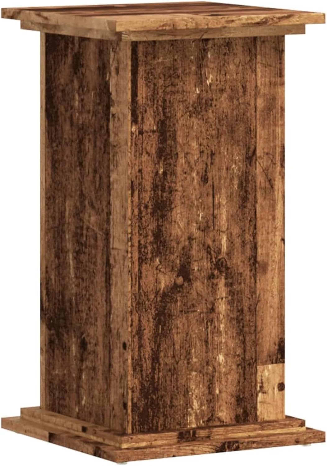 Gecheer Pflanzenständer Altholz-Optik Starkes Holzwerkstoff 33x33x60 cm für Inneneinrichtung 33 x 33