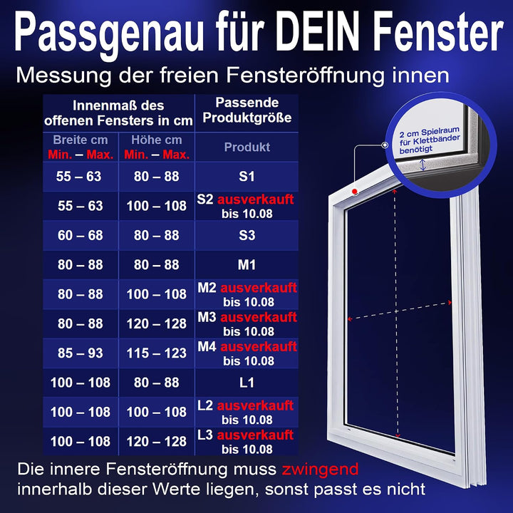 Klimaanlage Fensterabdichtung für mobile Klimageräte mit Abluftschlauch - Kippfenster Adapter [HeatP