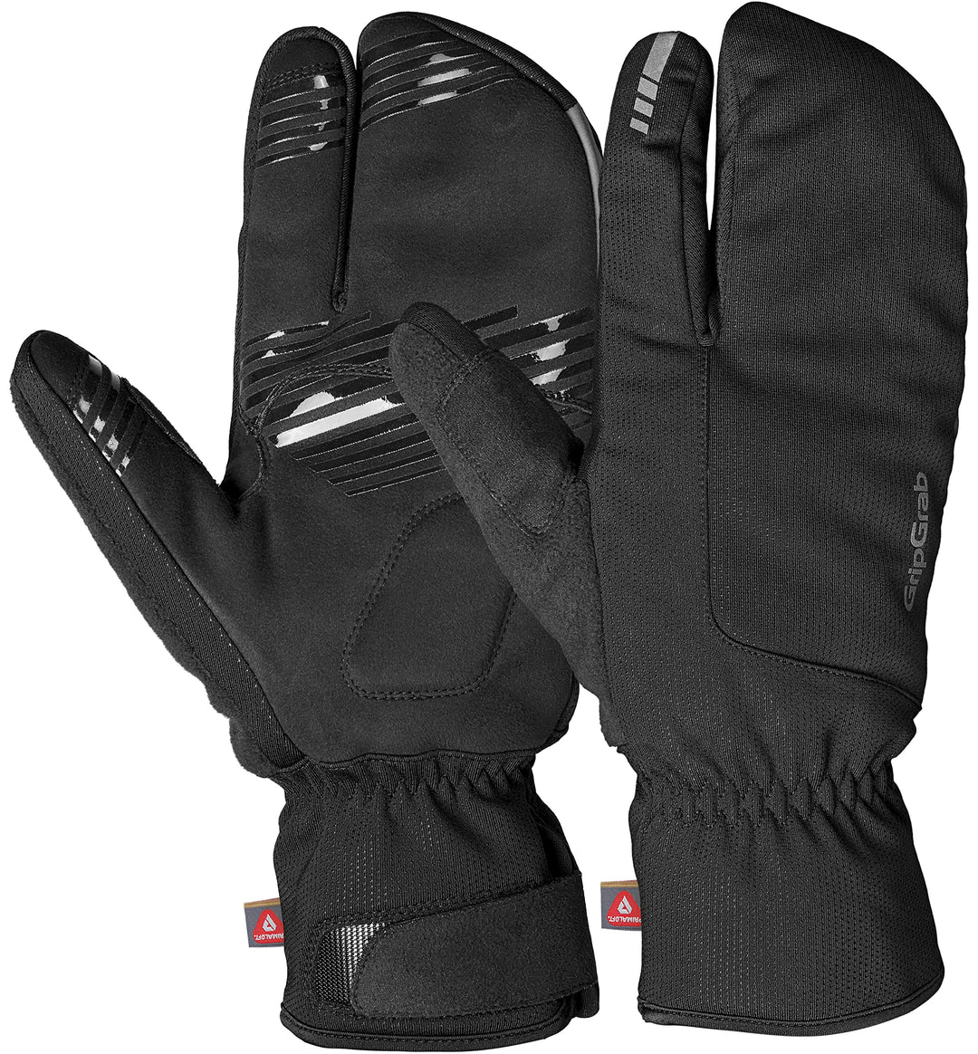GripGrab Nordic 2 Winddichte Deep Winter 3-Finger Lobster Fahrradhandschuhe Gepolsterte Primaloft Ra