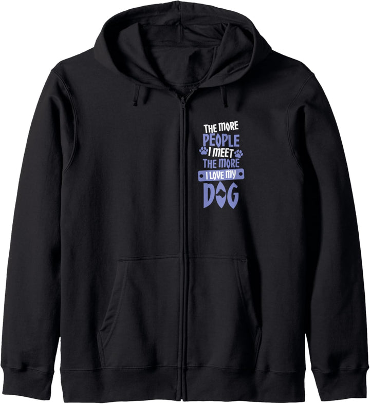 Ich mag keine Menschen, liebe Hunde Kapuzenjacke