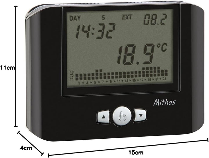 VEMER VE312500 MITHOS Digital Heizungsthermostat, Raumthermostat mit Wochenprogrammierung, Stromvers