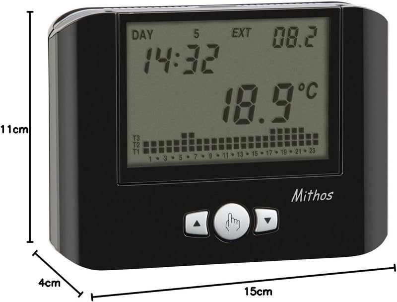 VEMER VE312500 MITHOS Digital Heizungsthermostat, Raumthermostat mit Wochenprogrammierung, Stromvers