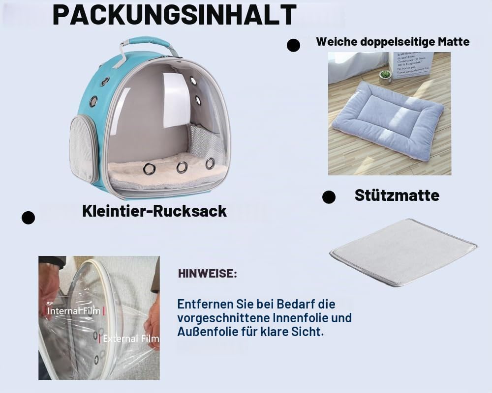 Kleintiertransporter Tragbare kleine Tier Rucksack Reise atmungsaktive Haustier Trägertasche Käfige