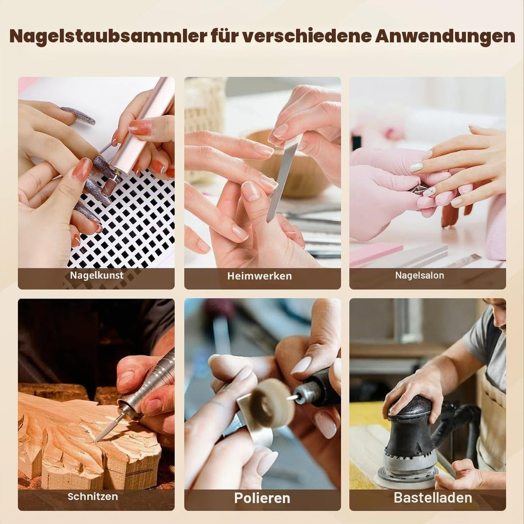 Biutee Nagelstaubsauger Professionell 40W, Leistungsstarke Staubabsaugung für Nägel mit 2 Staubbeute
