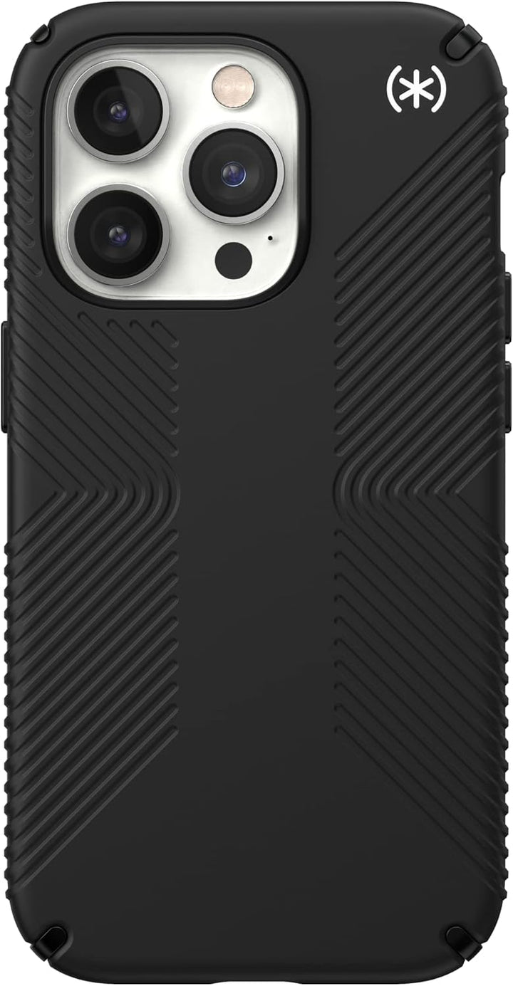 Speck Presidio2 Grip - rutschfeste iPhone 14 Pro Hülle (Schwarz/Schwarz/Weiss) Schwarz / Schwarz / W