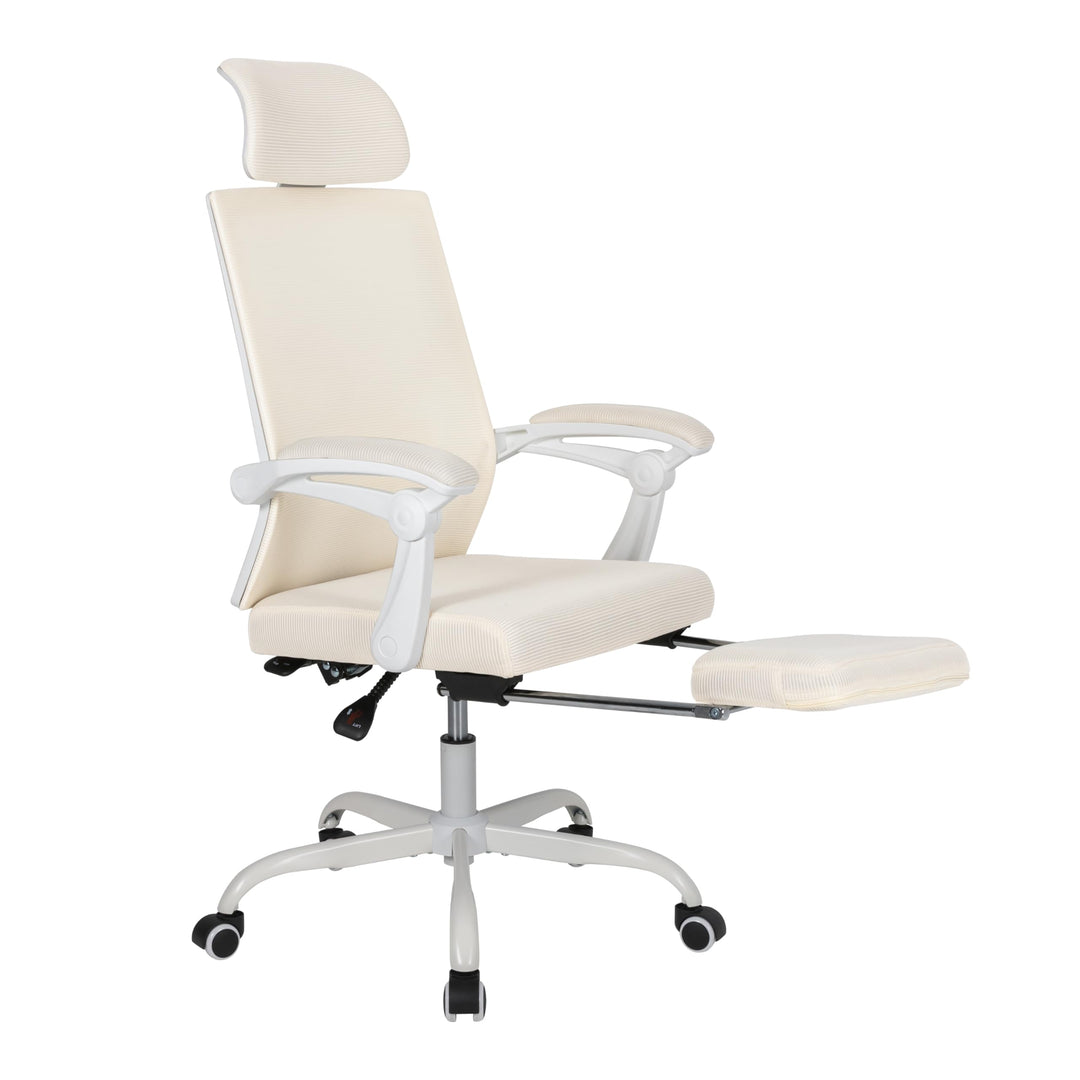 UEV Bürostuhl Ergonomisch, Drehstuhl, Schreibtischstuhl mit Verstellbarer Kopfstütze Lendenwirbelstü