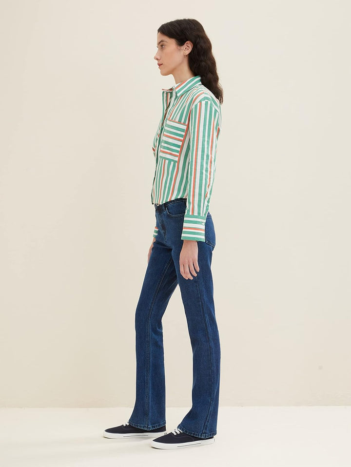 TOM TAILOR Damen Kate Narrow Bootcut Jeans 29W / 32L 10113 - Clean Mid Stone Blue Denim, 29W / 32L 1