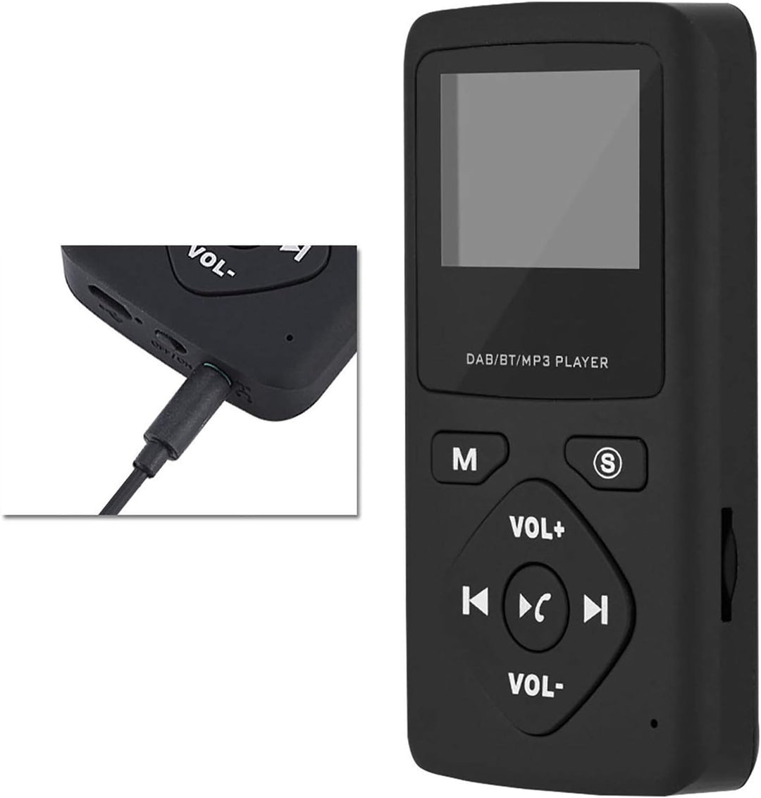 Elprico Tragbares Radio -Radio, DAB DAB+ Taschenradio mit LCD-Bildschirm, Bluetooth-MP3-Player mit K