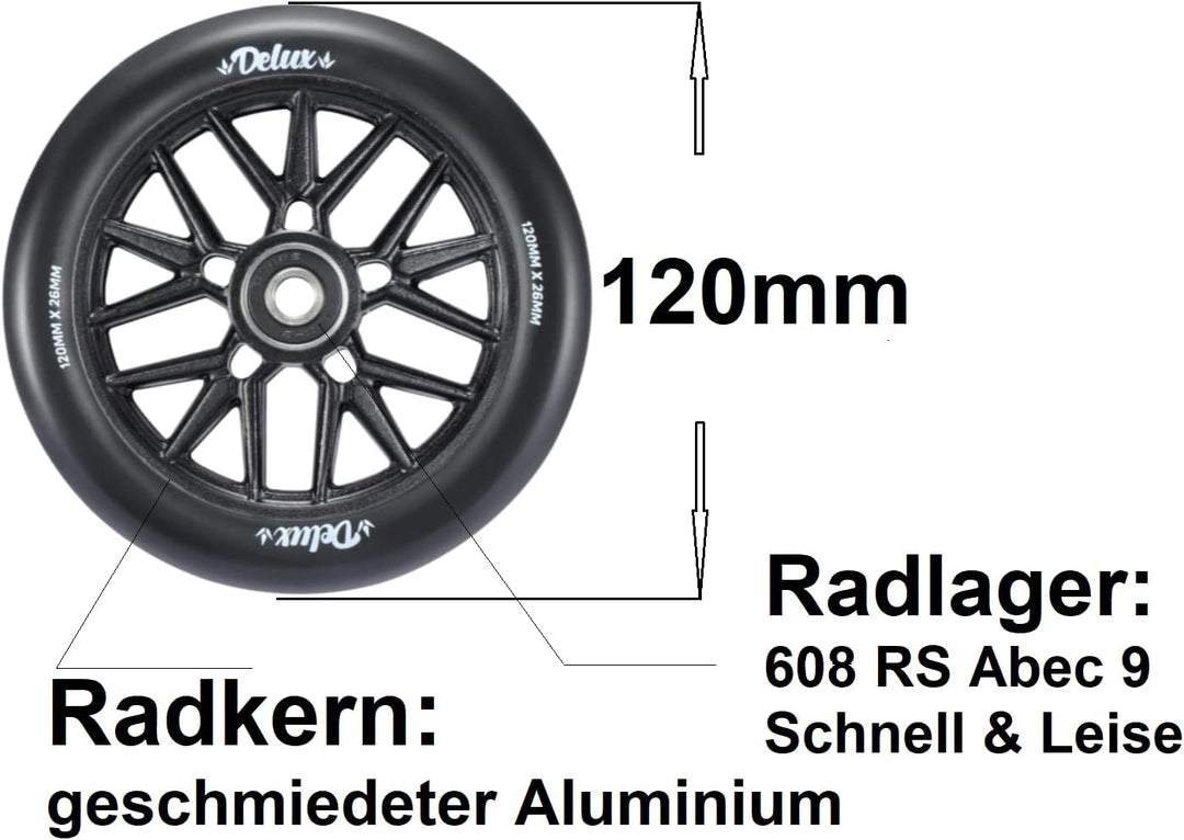 Blunt Hollow Core Stunt-Scooter Wheel Park I Trick I Tret I Roller I Ersatz I Rad I Rolle IAluminium
