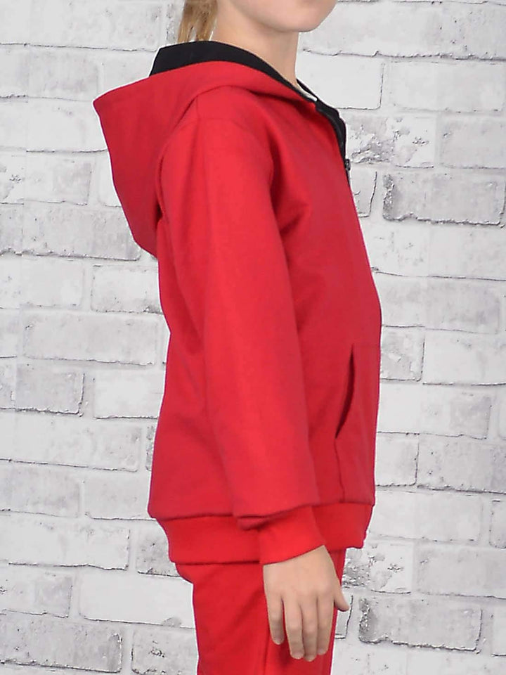 KMISSO Mädchen Sweatjacke mit Kapuze Kinder Hoodie Jacke – Reissverschluss, Baumwolle, Freizeithose