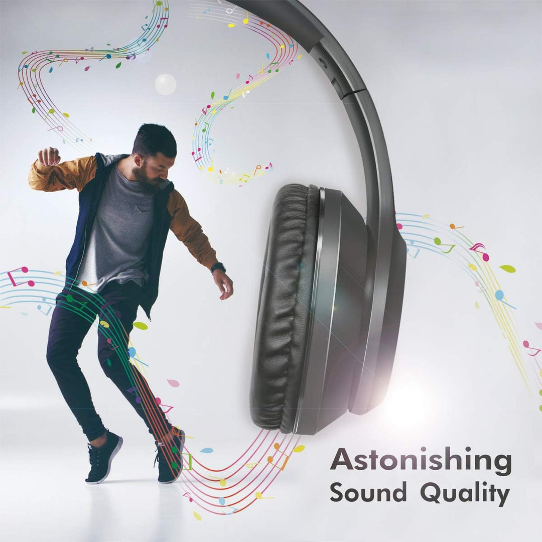 LogiLink HS0053 Stereo Headset mit Mikrofon, mit integrierten Bedienelementen, weichen Over-Ear-Ohrp