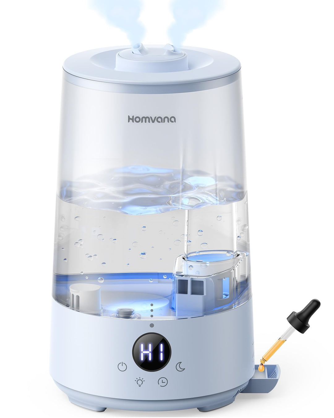 Homvana Luftbefeuchter Schlafzimmer Top-Fill, 3.6L 360°Cool Mist 34H Dauerhaft, Ruhig 23dB (SilentSp