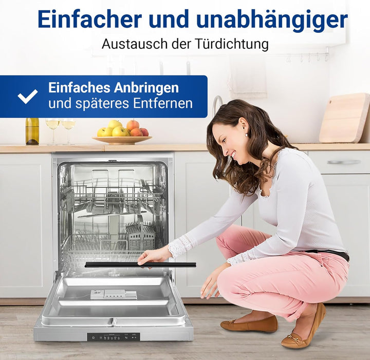 VIOKS Türdichtung Geschirrspüler 1,87 m Ersatz für Bosch Siеmens 00263096 263096 - Gummidichtung 3-s