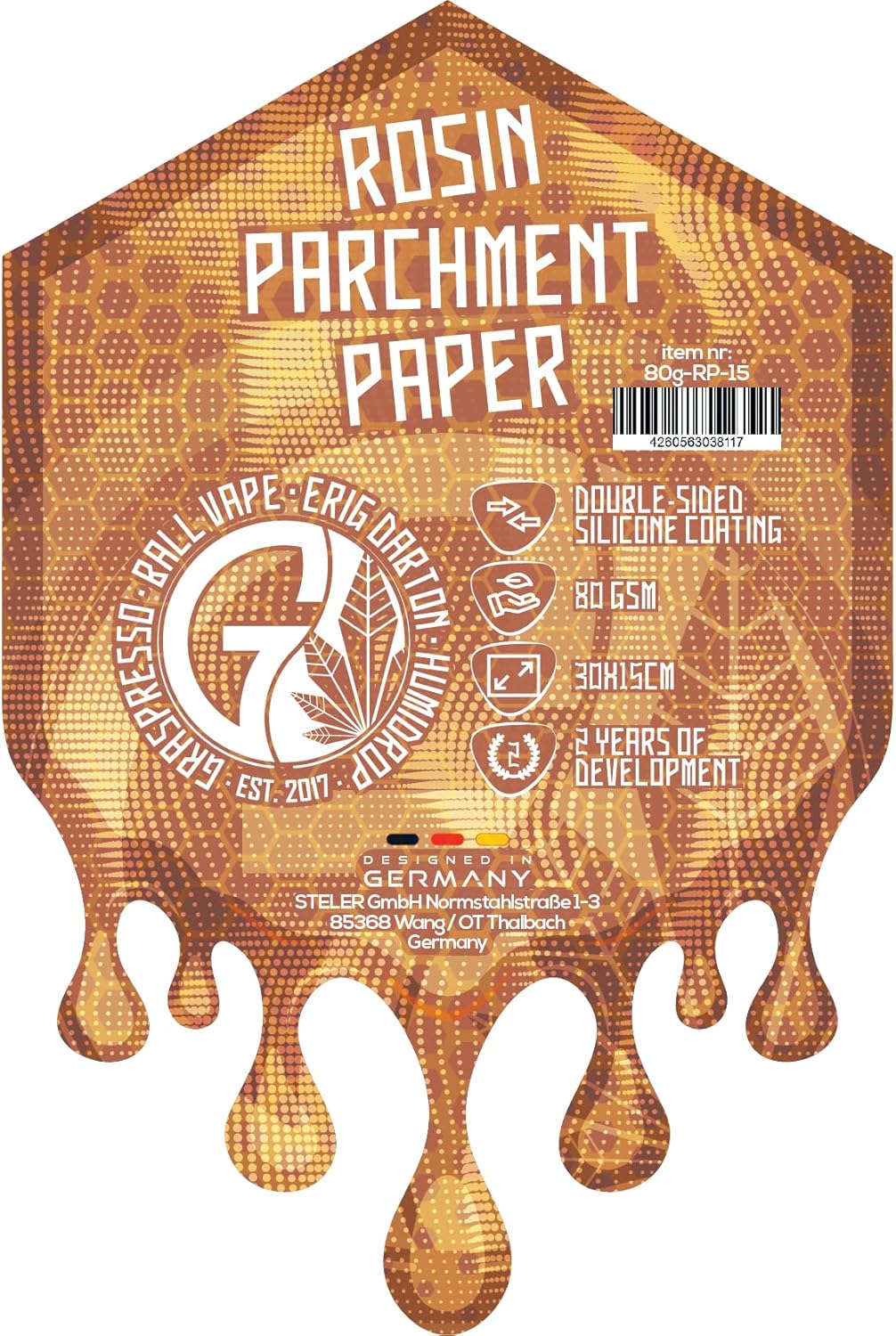 100x Graveda Pergamentpapier 30x30cm Doppelseitig mit Silikon beschichtetes parchment paper - Antifh