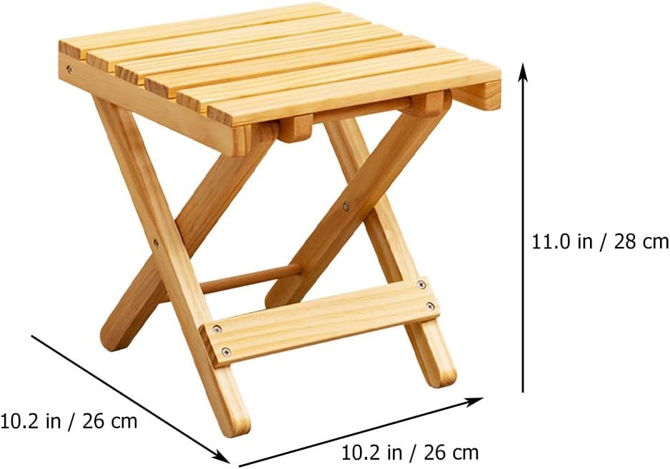 Happyyami Outdoor-beistelltische Für Die Terrasse Weintisch Am Strand Mini-hocker Aus Holz Tragbarer