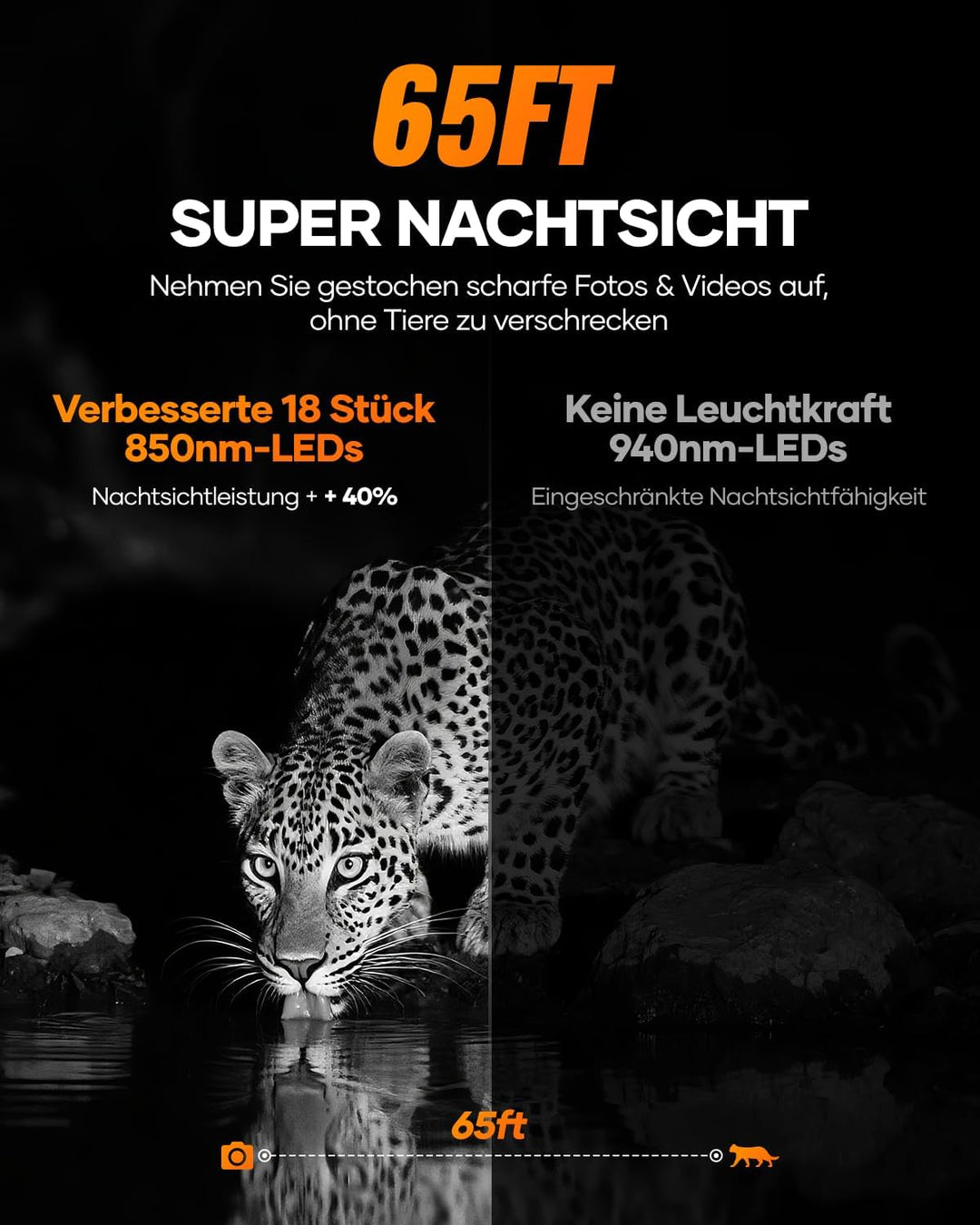 Wildkamera mit Handyübertragung App, 4K 64MP WIAN Solar Wildtierkamera mit Nachtsicht Bewegungsmelde