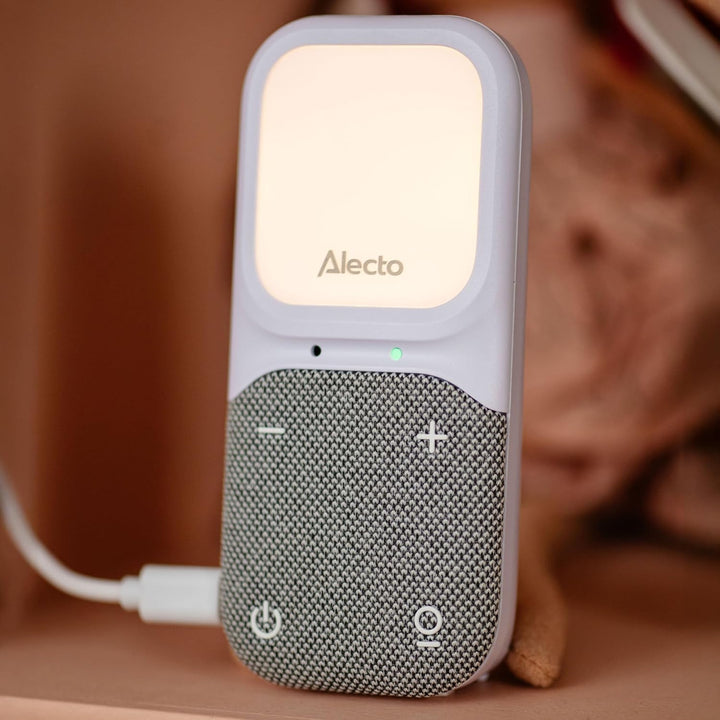 Alecto DBX140 - Modernes Full Eco Audio Babyphone mit klarer DECT-Klangqualität, Display und Nachtli