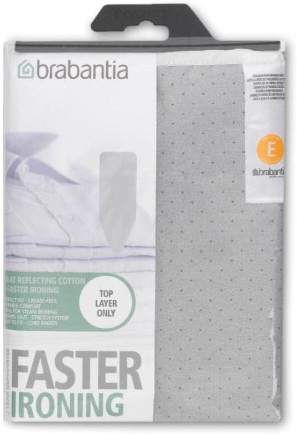 Brabantia 317309 Silikonbezug 135 x 49 cm Schaumstoff E Bügeltisch (135 x 49 cm) 2mm Schaumstoff Met