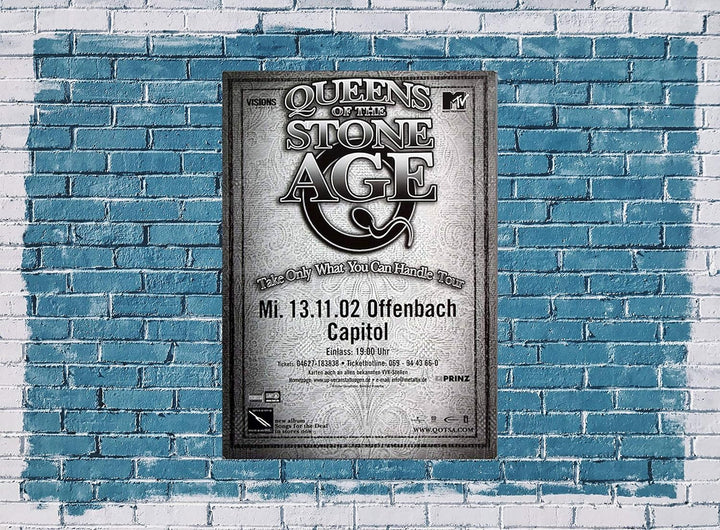 Queens of The Stone Age - Take Only What, Frankfurt 2002 » Konzertplakat/Premium Poster | Live Konze