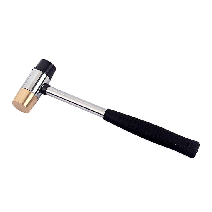 Alnicov Fret Hammer Gitarrenbauer Hammer 26mm Durchmesser Kopf Schwarz Kunststoff- und Messingkopf f
