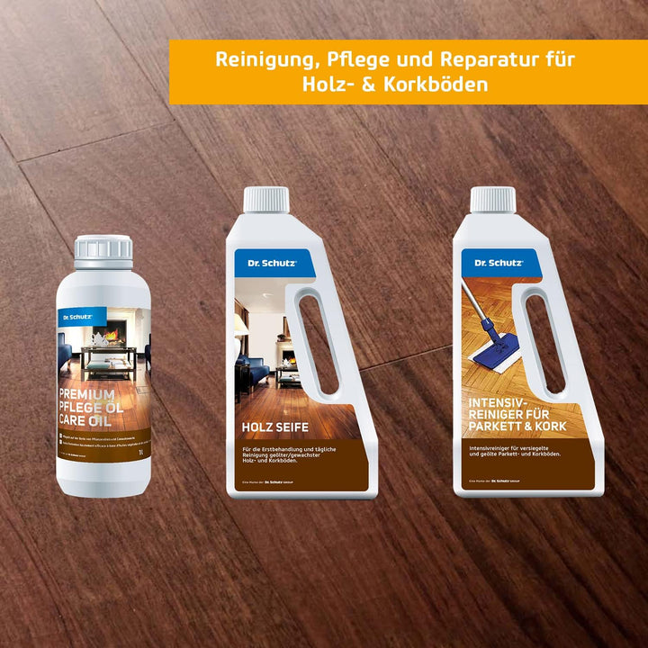 Dr. Schutz H2Oil Parkett Öl wasserbasiert 5 L | seidenmatte Optik | Auffrischung aller geölten Holzb