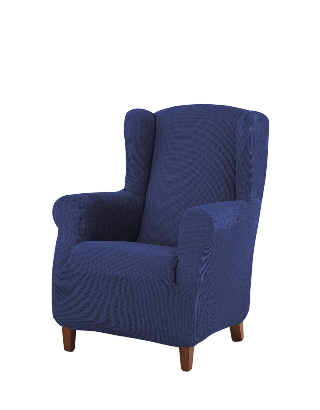 Estoralis Berto Stretch Husse für Ohrensessel, Stoff, Blau Ohrensessel Blau, Ohrensessel Blau