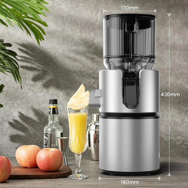 Anybear Kaltentsafter 350W, Slow Juicer mit 124 mm Einfüllschacht für Ganze Früchte und Gemüse, Ents